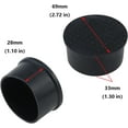 thumbnail image 3 of GFDYREE PVC Round Table Leg Tips(12 Pack)-Chair Furniture Feet Leg Pads Tile Floor Protectors, 2-3/8 Inches, Black, 3 of 4