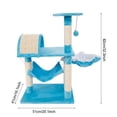 thumbnail image 2 of M46 32" Stable Cute Sisal Cat Climb Holder Cat Tower Lamb Blue,Cat Tower Furniture - for Kittens, Cats and Pets - Quality Pet Supplies ,Lamb Blue, 2 of 9