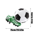 thumbnail image 2 of Soccer Jersey Balloons Self-sealing Reusable Aluminum Foil Red White Plaid 50pcs Soccer Party Decorations Birthday Sports Theme Party Supplies, 2 of 2