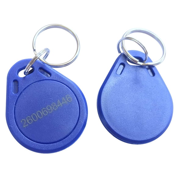 YARONGTECH ISO 14443A 13.56MHZ MIFARE Classic 1K Llavero Color azul Paquete de 10 (Impreso con identificación azul)