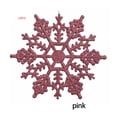 thumbnail image 3 of Bewildely 12 piezas de decoración de copos de nieve de Navidad portátiles para interiores y exteriores, decoración para sala de estar, adorno Kits de decoración para fiestas Rosado, 3 of 6