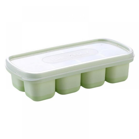 Simple Ice Tray Eight-Compartment Fruit Box Storage Box Green