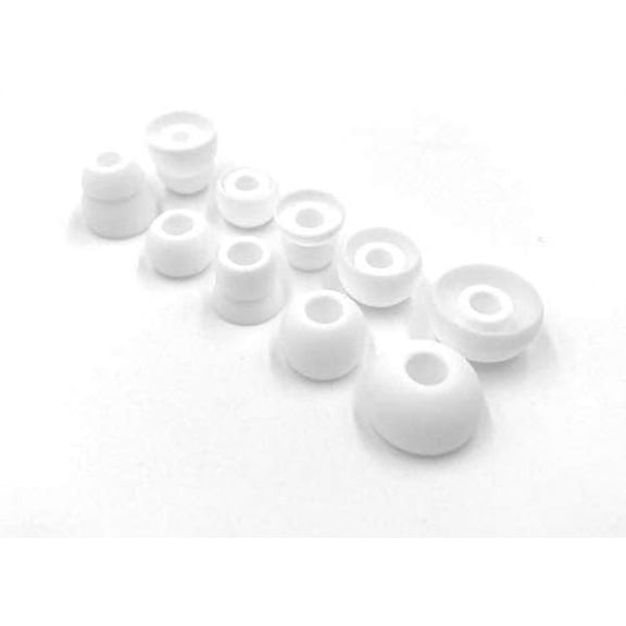 White Replacement Earbud Tips for Beats Powerbeats3 Wireless Stereo Headphones - Small, Medium, Large, and Double Flange (White)