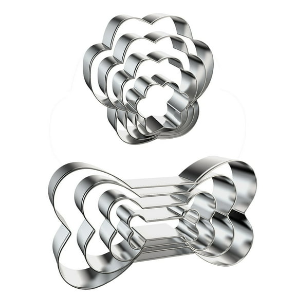 Clearance Under 5$ Dienrx Stainless Steel Pet Mold, Dog Cookie Cutter Set of Bones Stainless Steel Biscuit Molds