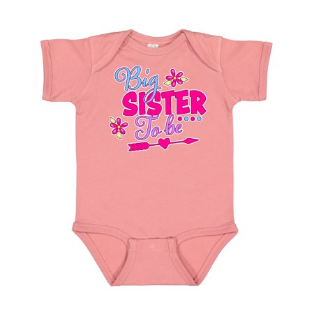 

Inktastic Big Sister To Be with Flowers and Arrow Gift Baby Girl Bodysuit