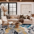 thumbnail image 6 of World Rug Gallery Modern Floral Design Cream 6'6" x 9' Area Rug, 6 of 8