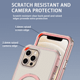 thumbnail image 5 of CASEFIV for iPhone 13 Pro Case with Magnetic Invisible Stand [Compatible with MagSafe] Built-in Screen Protector Military Drop Protection Shockproof Slim Translucent Case Cover, Pink, 5 of 7