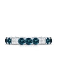 thumbnail image 5 of Rosec Jewels London Blue Topaz Eternity Wedding Band (AAA Quality) - Natural Blue Topaz Diamond Ring for Women - with Jewelry Box, 925 Sterling Silver, US 11.00, 5 of 9