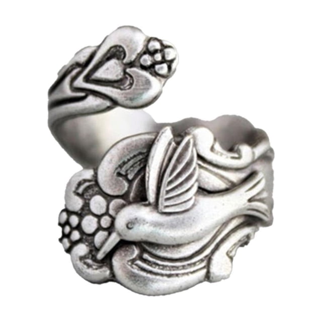 Vintage Collection Girls Hummingbird Spoon Bird Ring Adjustable RingThe Best Gift for A Loved One