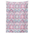 thumbnail image 3 of Ambesonne Pastel Tablecloth Rectangular Table Cover, Aztec Inspired Ikat Seem, 60"x84", Pink Pale Blue Purple, 3 of 4