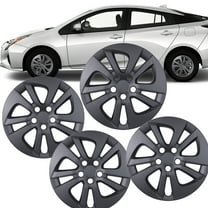 15 inch Set of 4 Wheel Covers Hubcaps Fits for 2016-2022 Toyota Prius/Prime & 2020-2024 Corolla Hybrid,Black Matte