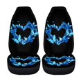 thumbnail image 5 of XYZCANDO Blue Heart Butterfly Pattern Vehicle Seat Covers Removable Non Slip Car Seat Cover Front Car Seat car Front Seats, Thick Stretchy Auto Truck, 5 of 10