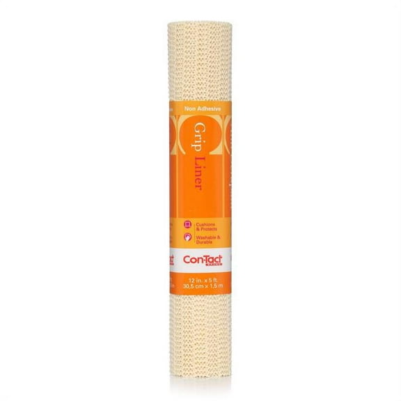 Con-Tact Brand 05F-C6B54-06EC Con-Tact Brand Grip Non-adhesive Non-Slip Shelf and Drawer Liner, Almond (6 Pack)