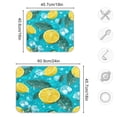 thumbnail image 3 of Kitchen Drying Mat Kitchen Drying Pad 16x18In Drying Dish Mat Dish Drying Mats Kitchen Countertop Multi-Function Drain Drying Mat Lemon Cubes with Leaves, 3 of 8