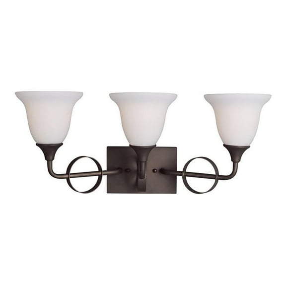 Woodbridge Lighting Fall River 3 Light Steel Wall Sconce/Bath Light in Bronze