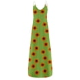 thumbnail image 2 of FcBaudy Robe Sans Manches à Col Rond, Robes d'Été pour Femmes, Robes pour Femmes Robe Décontractée à Fleurs pour Femmes Robe Longue à Rayures Sans Manches Robe Grande Taille Robe Femme, 2 of 4