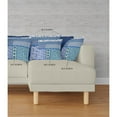 thumbnail image 4 of 16" Flower Castle Patchwork Broadcloth Blown and Closed Pillow White Blue Fabric, 4 of 9