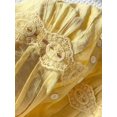 thumbnail image 3 of Blusa De Tirantes Amarillo-3 Con Encaje Floral Y Botones Frontales, 3 of 30