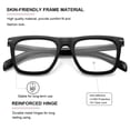 thumbnail image 2 of Gafas Gleyemor con montura cuadrada unisex que bloquean la luz azul, 2 of 6