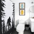 thumbnail image 5 of Bigfoot Forest Shower Curtain Fabric Black and White Bigfoot Shower Curtains Bathroom Lightweight, 60x70IN, 5 of 6