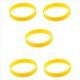 thumbnail image 1 of 5X Brazalete de Puno Munequera Pulsera de Elasticidad de Moda de Goma de Silicona Amarillo, 1 of 3