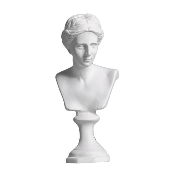 Réplica de busto de cabeza de David griego clásico de resina de 2,4 pulgadas, escultura Venus