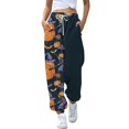 thumbnail image 2 of Blue Stretch Lounge Pants Vintage, Halloween Costumes, Casual, Winter Pajamas, Wide Leg Palazzo Pants, Soft, Lounge, Sleep Bottoms M, 2 of 6