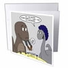 3dRose T-Rex Dining as is dinosaurs eating out, Greeting Cards, 6 x 6 inches, set of 6