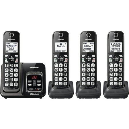 Panasonic Link2Cell Bluetooth Cordless Phone with Voice Assist and Answering Machine