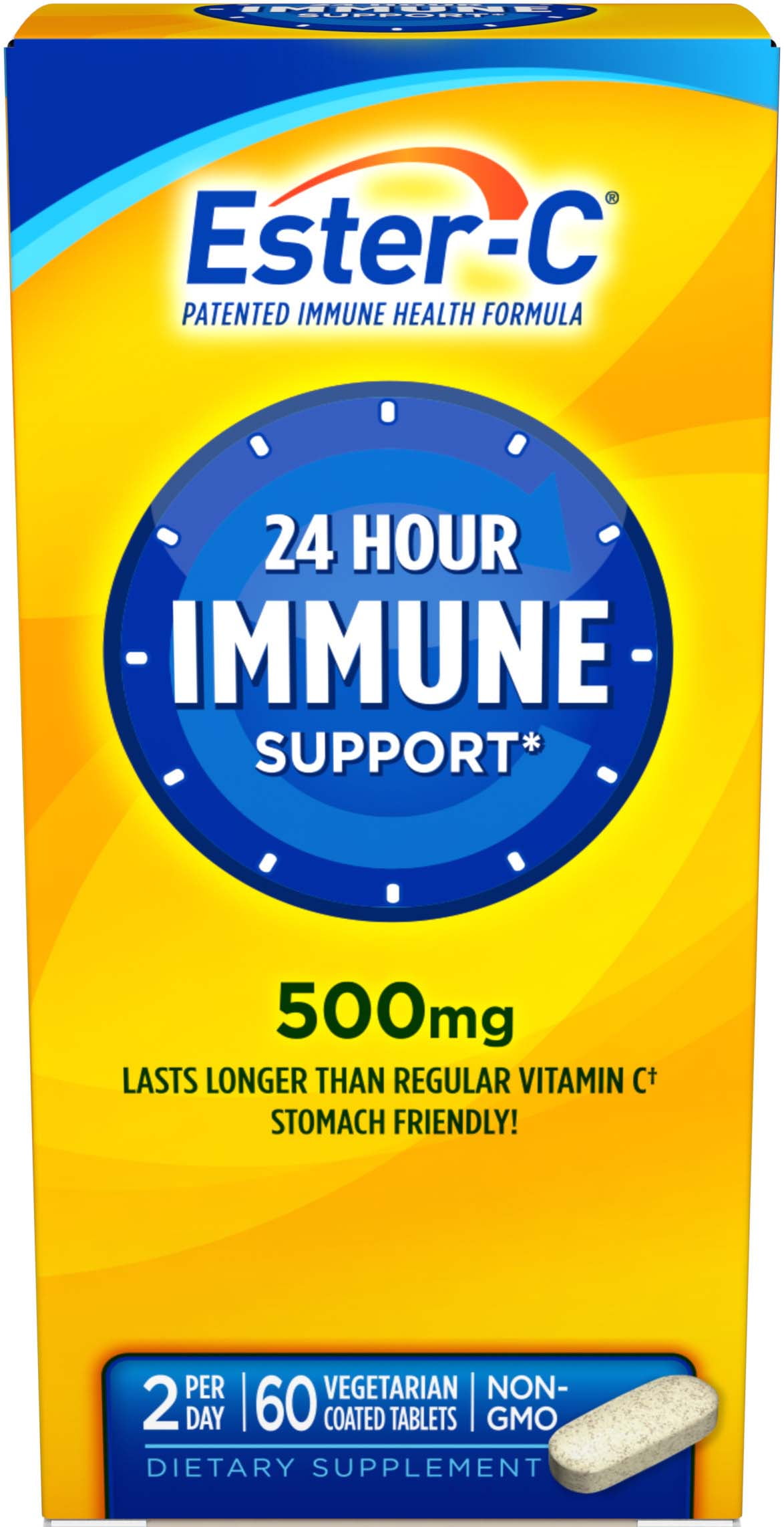 EsterCÂ® Vitamin C, 500 mg, Coated Tablets, 60 Ct