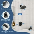 thumbnail image 3 of Tub Shower Faucet, Matte Black Shower Faucet Set with 8-Inch All-Metal Rainfall Showerhead and Bathtub Spout, Single-Handle Tub Shower-Trim Kit Included Valve, Matte Black, 3 of 9