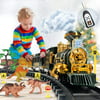 Train Set Toy with Remote - Upgraded Large Size Electric Train Toy Set with Dinosaurs, Battery-Powered Steam Locomotive Engine, Cargo Cars & Tracks, Gift Toys for Age 3 4 5 6 7 8+ Kids, Assorted