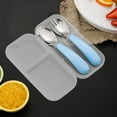 thumbnail image 6 of Kids forks and Spoons Utensils, Stainless Steel Silverware Set with Storage Box for Self Feeding Safe, Dishwasher Safe (Blue), 6 of 6