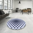 thumbnail image 4 of Ahgly Company Machine Washable Indoor Round Transitional Pale Lilac Purple Area Rugs, 7' Round, 4 of 7