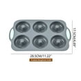 thumbnail image 2 of 6-Cavity Silicone Donut Mold – Non-Stick Reusable Tray for Cakes/Pastries/Ice Cubes (Baking & Freezing Use), 2 of 6