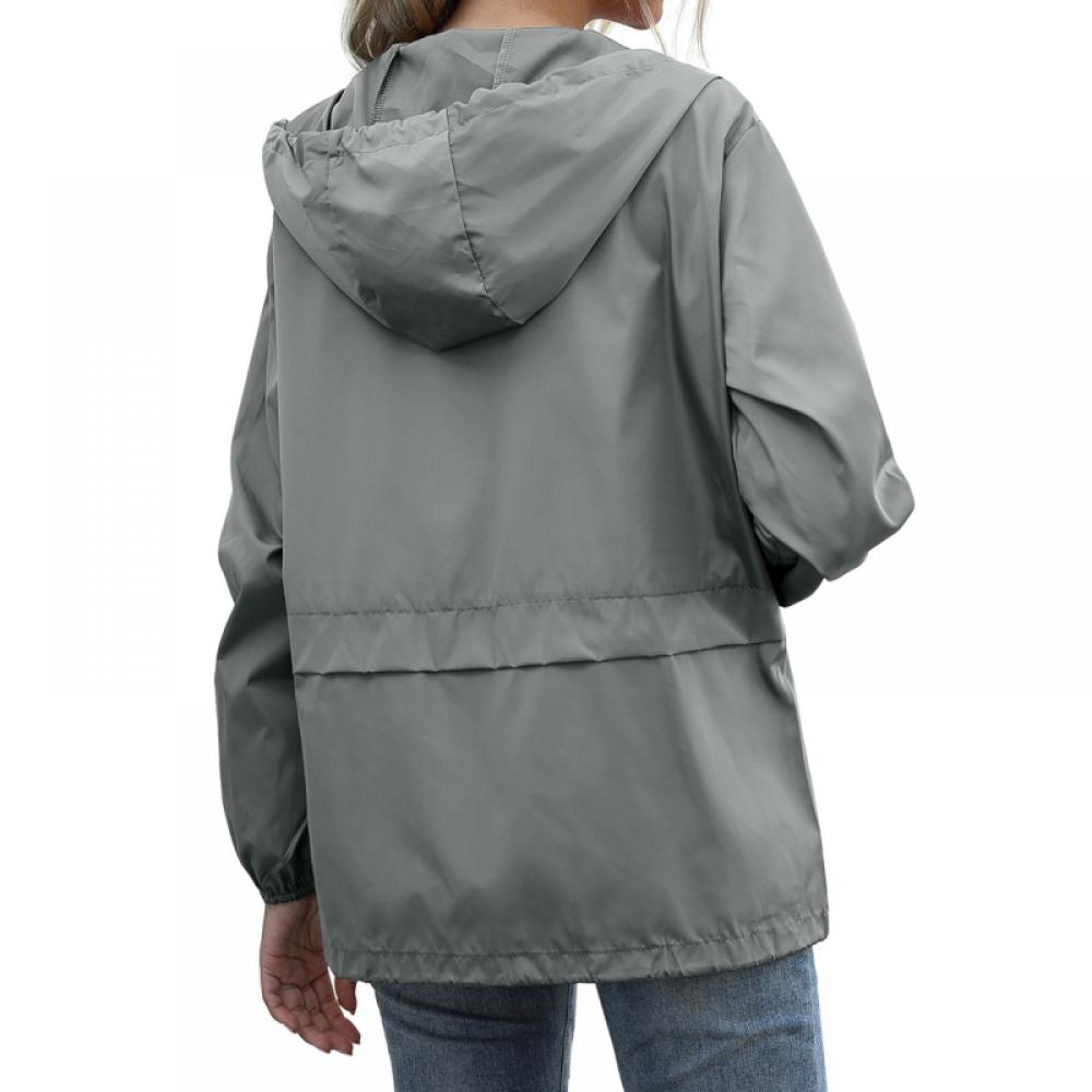 Women's Outdoor Waterproof Rain Jacket,Lightweight Windbreaker Hooded Coat for Hiking,Travel - image 3 of 5