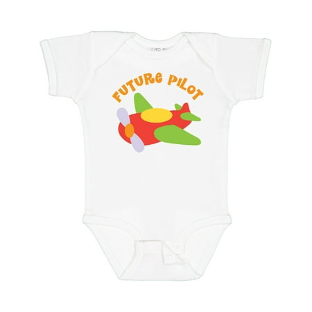 

Inktastic Future Pilot Airplane Boys or Girls Baby Bodysuit