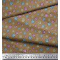 thumbnail image 2 of Soimoi Brown Cotton Voile Fabric Pie Food Print Sewing Fabric Yard 42 Inch Wide, 2 of 3
