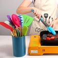thumbnail image 3 of Juego de utensilios de cocina de silicona, 14 Uds., juego de utensilios de cocina, herramientas de cocina, pinzas giratorias, espátula, cuchara oso de fresa Electrónica, 3 of 4
