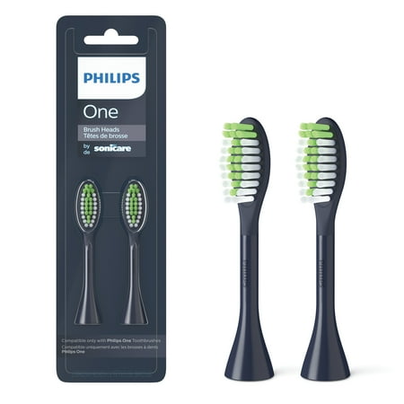 Philips One By Sonicare 2pk Brush Heads, Midnight Blue BH1022/04