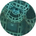 thumbnail image 1 of Ahgly Company Machine Washable Indoor Square Transitional Deep Teal Green Area Rugs, 3' Square, 1 of 7