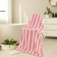 thumbnail image 4 of Zhourta Coral Bath Towel Set Stripe Pattern Absorbent Quick Dry Ultra Soft Lightweight Bath Towel for Bathroom Beach Pool 27.5×55Inch, 4 of 6