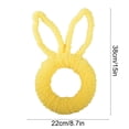 thumbnail image 3 of Yellow Easter Bunny Shaped Wreath With Linen Bow, Front Door Hanging Decoration For Easter And Spring, Versatile Wall Decor For Window, Fireplace, And Home 12X10X4In 0.8Lb, 3 of 7