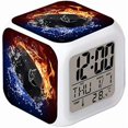 thumbnail image 1 of wonima44 MINZEN LED Alarm Clock Ice Hockey Desk Table Glowing Electronic Colorful Digital Clock for Girl Boy Kids Children Bedroom Toy Birthday Present Gift, 1 of 1