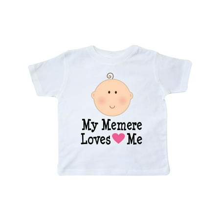 

Inktastic Me Memere Loves Me Grandchild Gift Toddler Toddler Girl T-Shirt