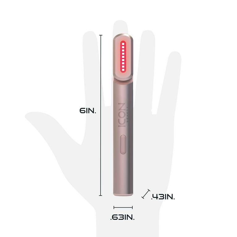 Icon by Tzumi 4-in-1 Light Therapy Wand, Blue and Red Light