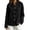 Black, variant on LUVDA Women's Corduroy Button Cardigan Fall Winter Band Collar Patch Pocket Shacket