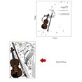 thumbnail image 3 of Musical Violin and Floating Notes Wall Decal - PVC Transparent Film for Nursery, Living Room, Kids' Room, TV & Sofa Background, Window Decor, 3 of 5