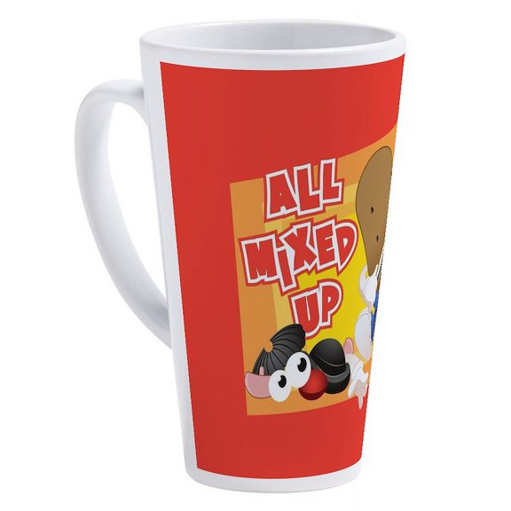 CafePress - Mr. Potato Head All Mixed Up - 17 Oz White Ceramic Latte Mug