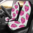 thumbnail image 2 of ABPHQTO Juego de 2 fundas para asientos de coche, bonitas fresas sonrientes para dormir, Protector universal para asientos delanteros de coche, apto para coche, SUV, sedán, camión, 2 of 2